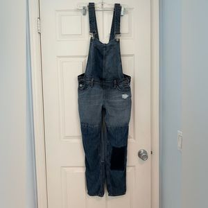 Paige overalls. Size 24, barely worn, really cute on. Patchwork pattern.